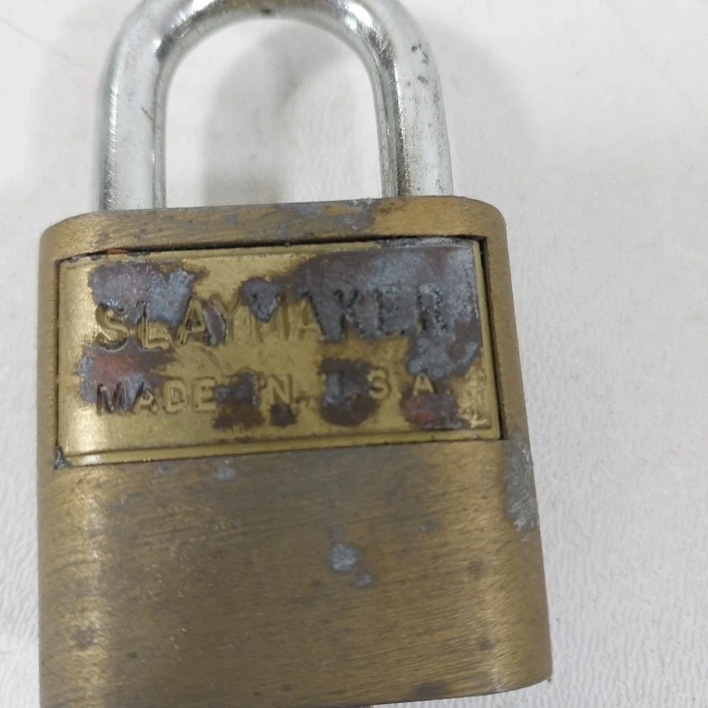 Vintage Slaymaker Cylinder Padlock Lock With Key S‎